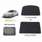 Tesla Model S (2016-Present) Glass Roof Sunshade and Front & Rear Sunroof Sunshade Model S（2016-2020） 2 Pcs