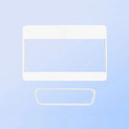 Tesla Model Y/3 Screen Protector Silicone Case White Screen+ Rearview Mirror