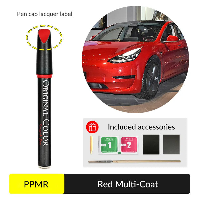 Tesla Touch Up Paint | Easy Paint Repair Kit for Tesla Model 3/Y/X/S Red Multi-Coat (PPMR)