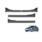 ABS Side Skirts Split Design for Tesla Model Y Juniper Matte Carbon Fiber Texture