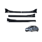 ABS Side Skirts Split Design for Tesla Model Y Juniper Glossy Black