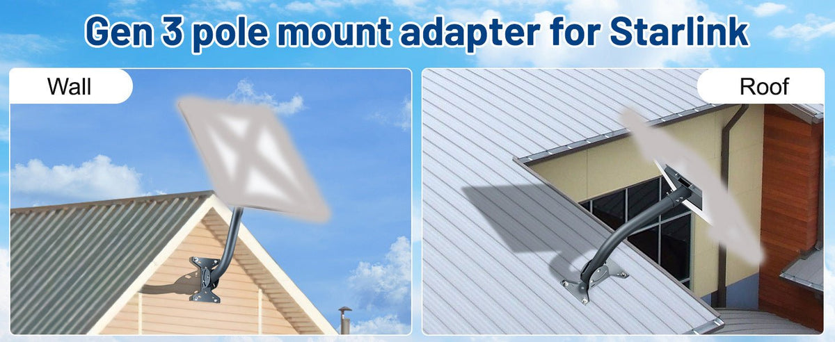 Adjustable Roof Wall Mount Kit V4 for Starlink Gen3