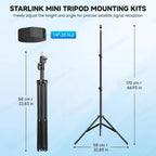 Adjustable Starlink Mini Tripod with 1/4-20 Thread Mount