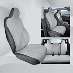 All Season Nappa Leather Seat Cover for Tesla Model 3/Y Gray