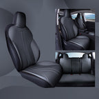 All Season Nappa Leather Seat Cover for Tesla Model 3/Y Black