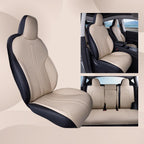 All Season Nappa Leather Seat Cover for Tesla Model 3/Y Apricot