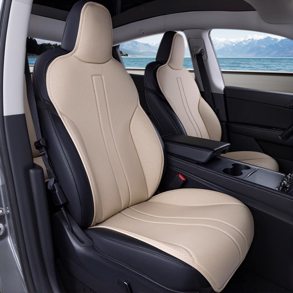 All Season Nappa Leather Seat Cover for Tesla Model 3/Y