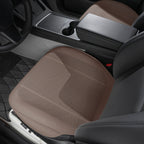 All-Wheather Nappa Leather Car Seat Covers for Tesla Model 3/Y Tesla Model 3 Y Front Row Seat Covers (2 Pieces) Chestnut Brown