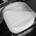 All-Wheather Nappa Leather Car Seat Covers for Tesla Model 3/Y Tesla Model 3 Y Front Row Seat Covers (1 Piece) Elegant White