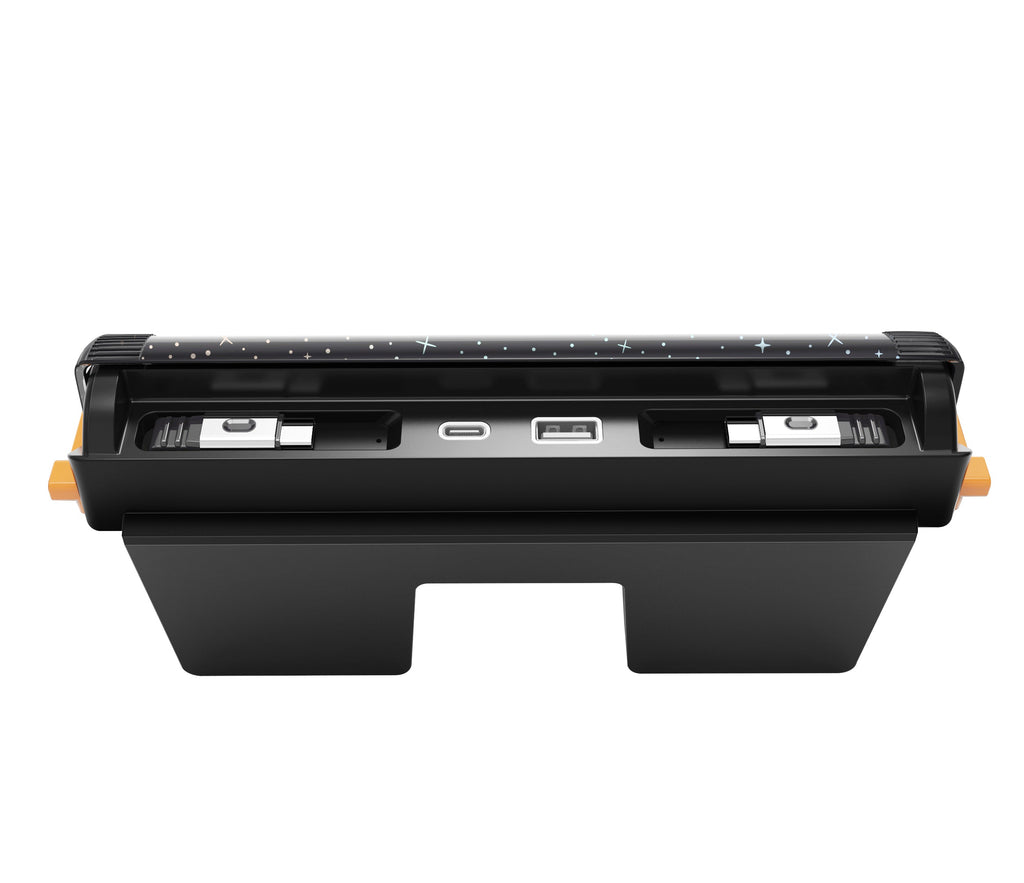Starlight Retractable Charging Hub with Sliding Console Cover for Tesla Model 3 2023.11+ / Y 2025.03+ Type C (65W) + Type C (30W)