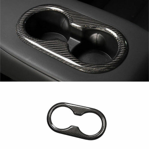 Carbon Fiber Backseat Cup Holder for Tesla Model 3/Y Glossy Carbon fiber