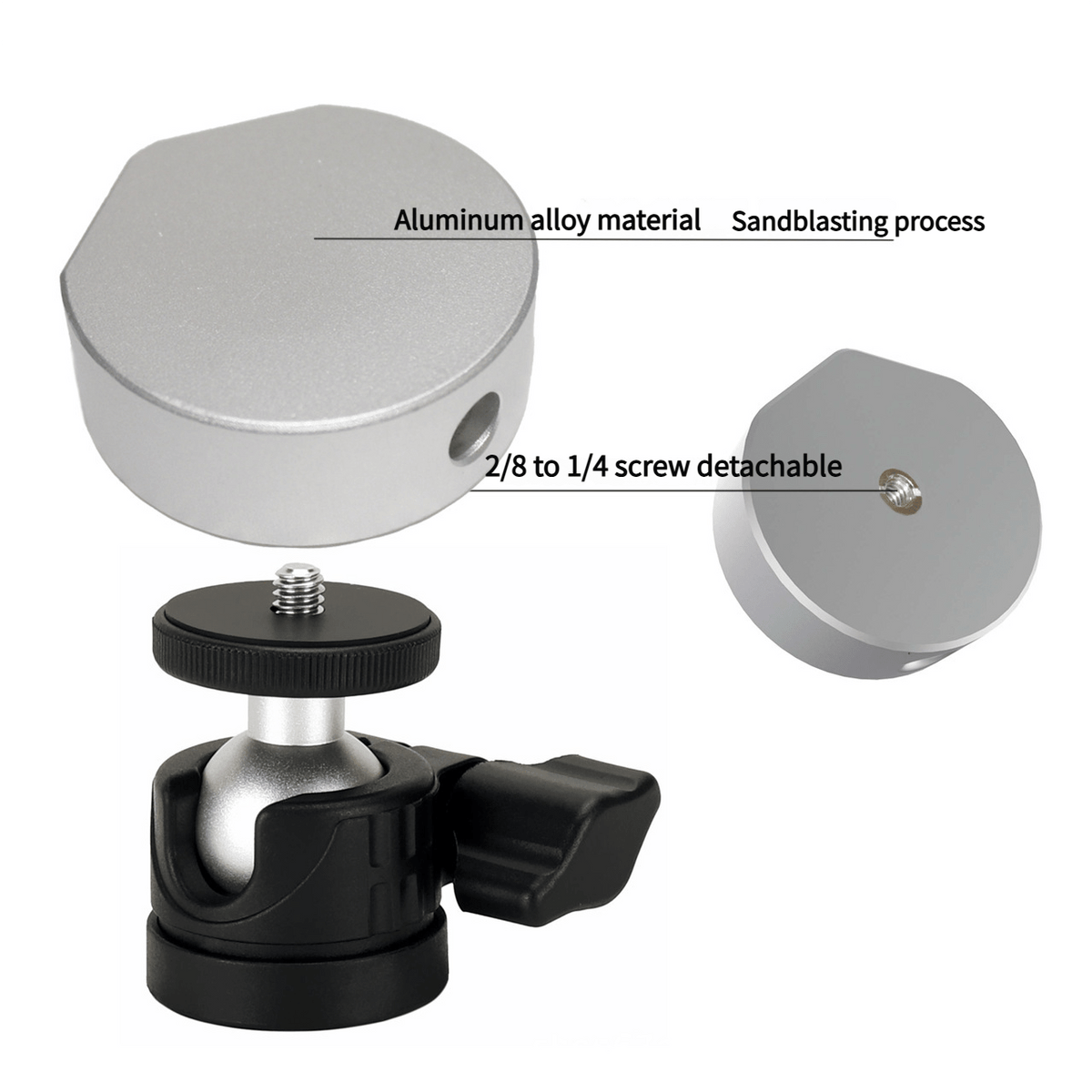 Car Roof Suction Cup Mount for Starlink Mini Roof Bracket (Silver)
