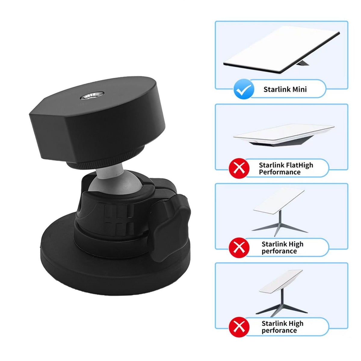 Car Roof Suction Cup Mount for Starlink Mini