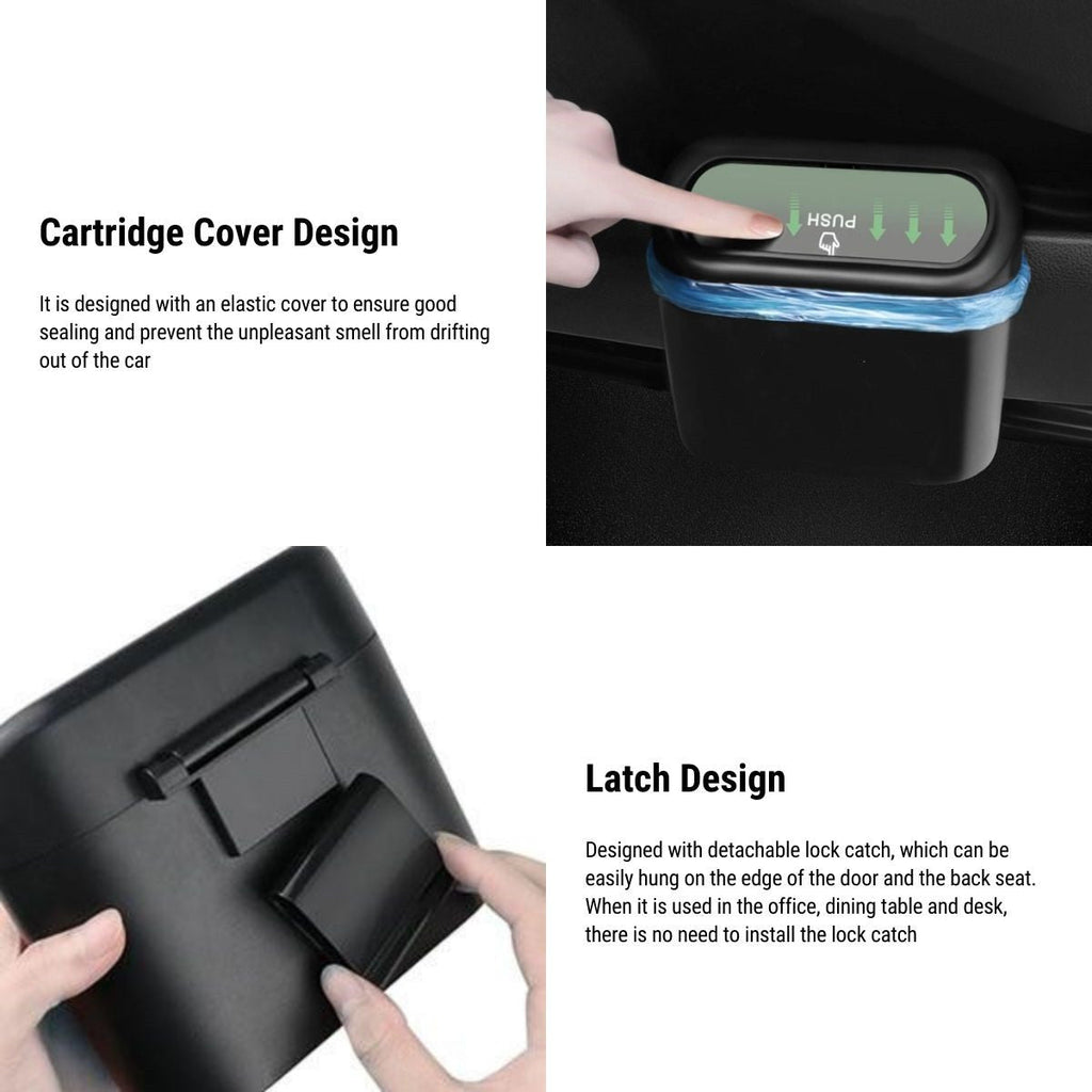 Car Trash Can with 7 Rolls of Garbage Bags for Tesla
