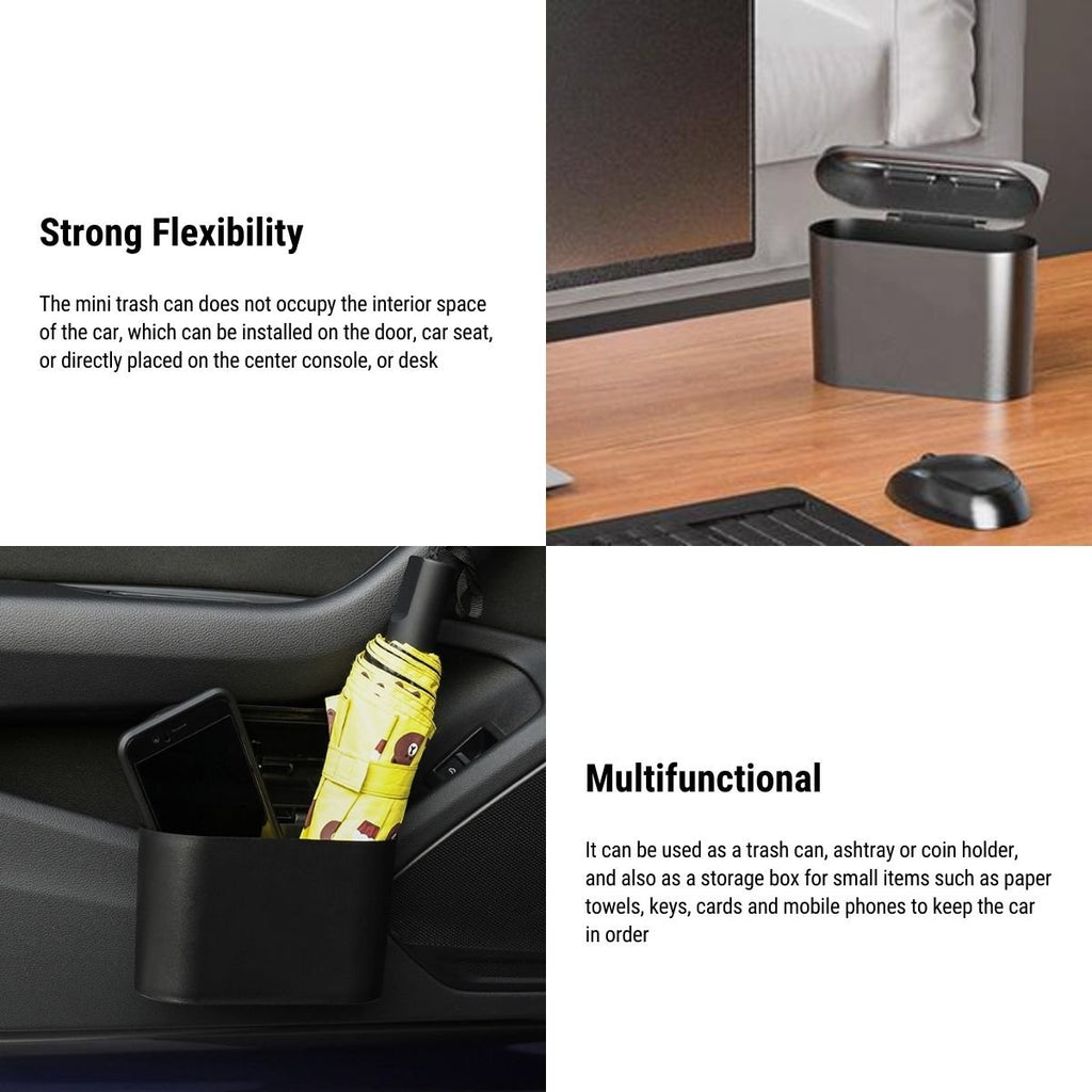 Car Trash Can with 7 Rolls of Garbage Bags for Tesla
