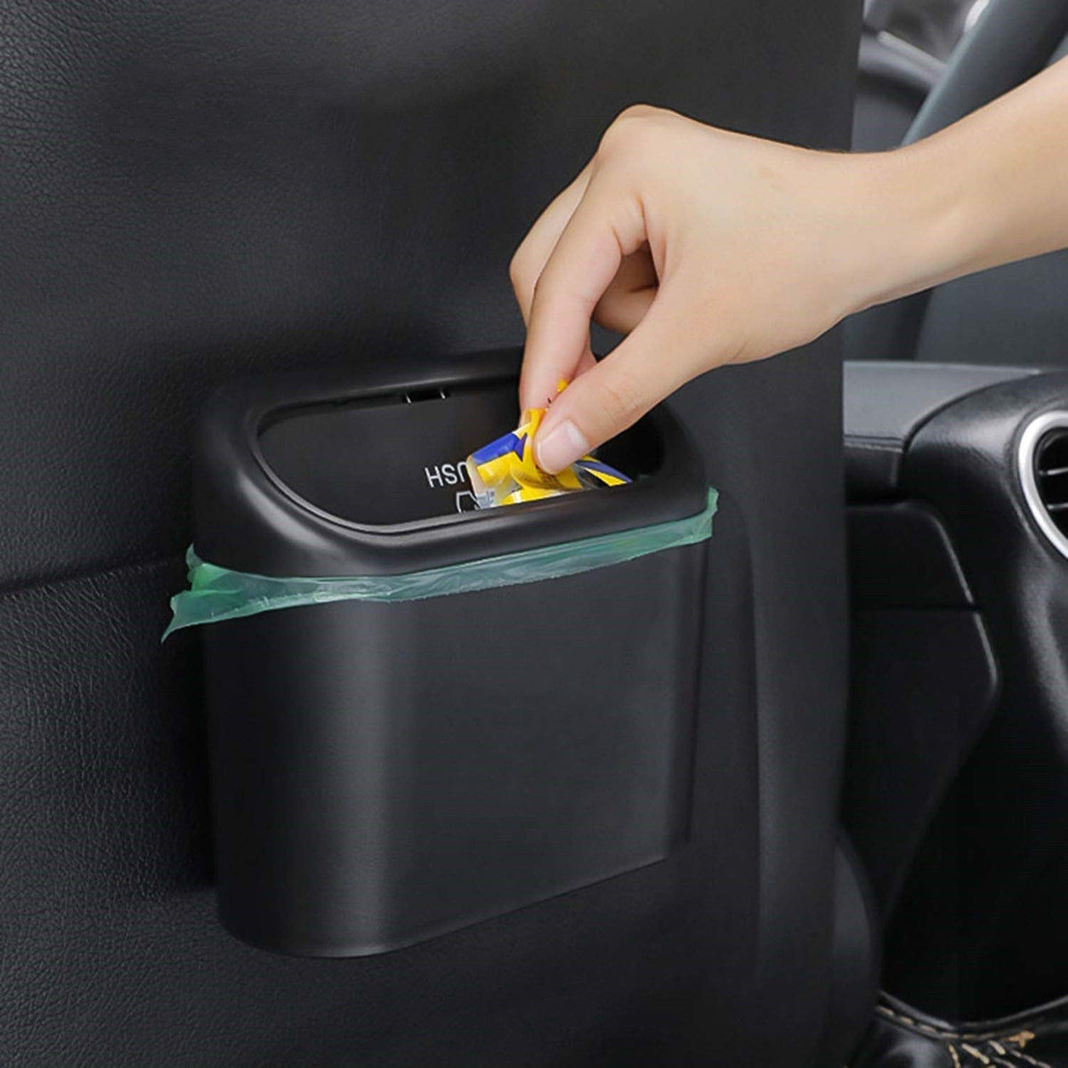 Car Trash Can with 7 Rolls of Garbage Bags for Tesla