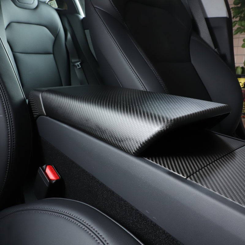 Carbon Fiber Armrest Cover For Tesla Model 3 Highland / Model Y