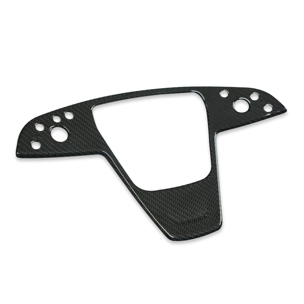 Carbon Fiber Steering Wheel Trim Panel Cover for Model S/X 2021+ Bright Carbon