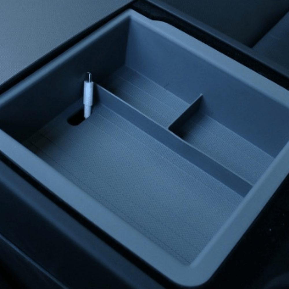 Center Armrest Storage Box Double-Layered for Tesla Model 3 Highland & New Model Y