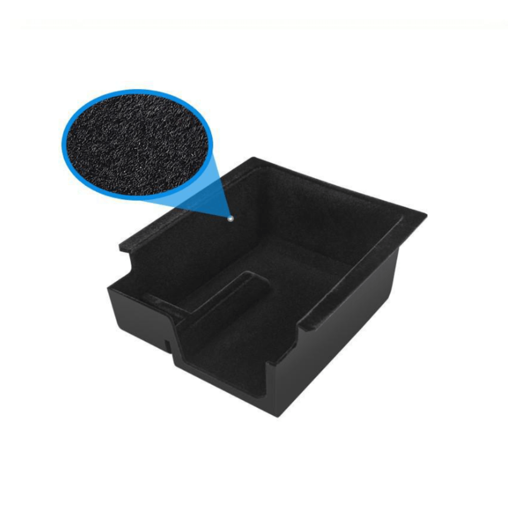 Center Console Trays for Tesla Model 3 / Model Y Central Control Rear Storage Box Flocking