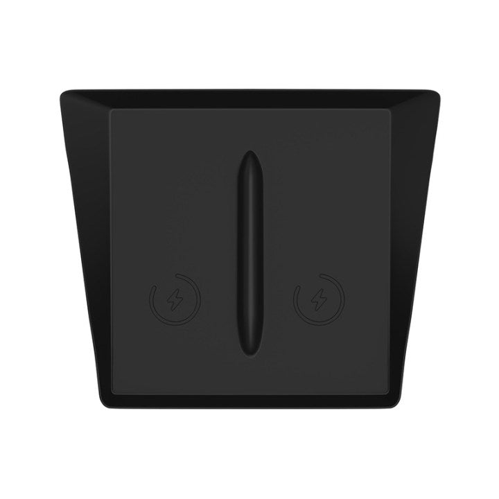 Center Console Wireless Charging Pad with Side Pockets For Tesla Model 3 Highland & Model Y Juniper Black