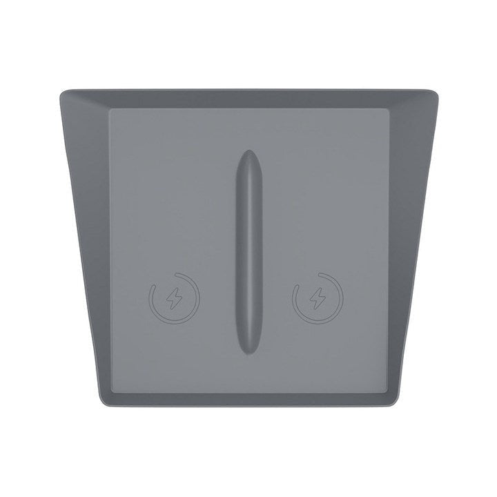 Center Console Wireless Charging Pad with Side Pockets For Tesla Model 3 Highland & Model Y Juniper Grey