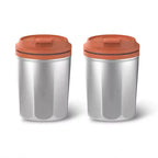 Cup Holder Ashtray with Light for Tesla 2PCS Orange