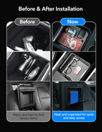 Console & Armrest Triple Storage Pack for Model Y Juniper & Model 3 Highland