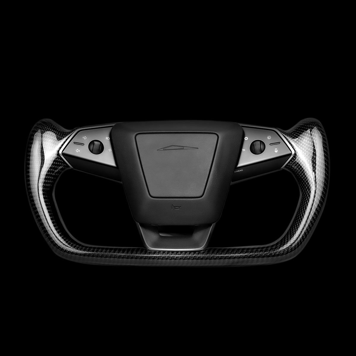 Carbon Fiber Yoke Steering Wheel for Cybertruck Glossy Carbon Fiber