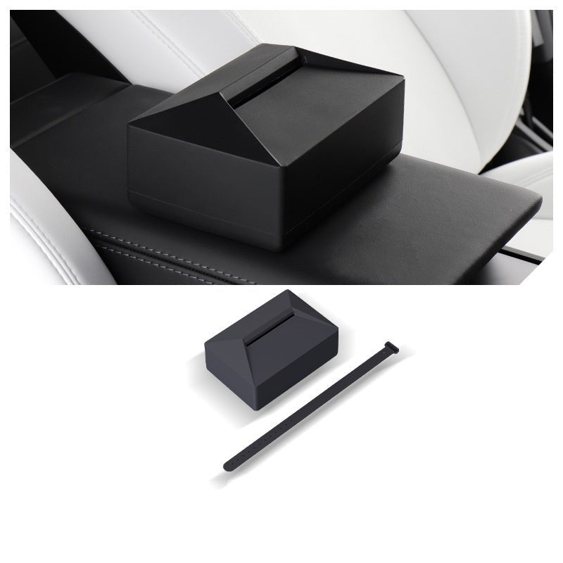Cybertruck Style Multi-Function Tissue Box for Tesla Black