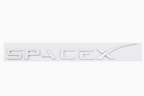Tesla SpaceX Emblem – 3D Zinc Alloy Badge for Model S/3/X/Y Silver