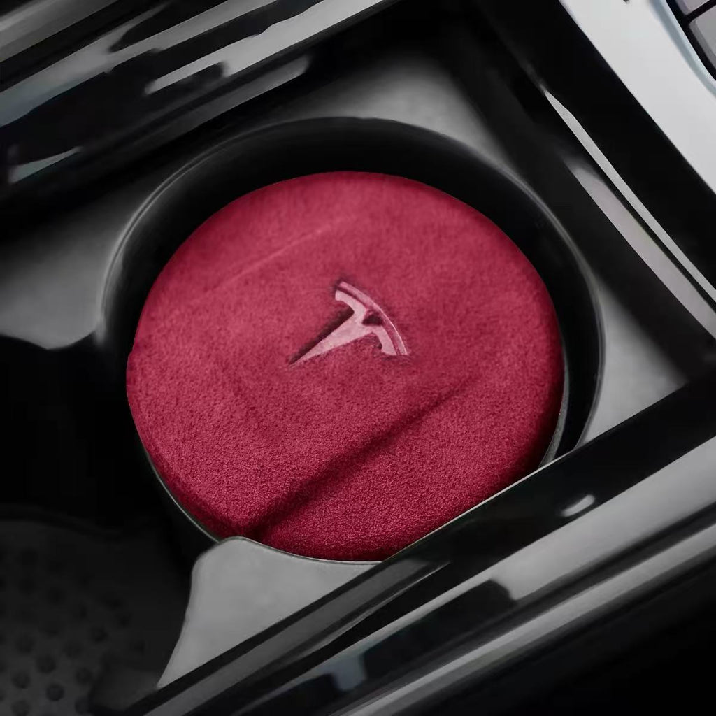 Cup Holder Suede Ashtray for All Tesla