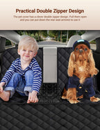 Dog Seat Cover With Double Zipper for Model 3/Y/S/X/Cybertruck
