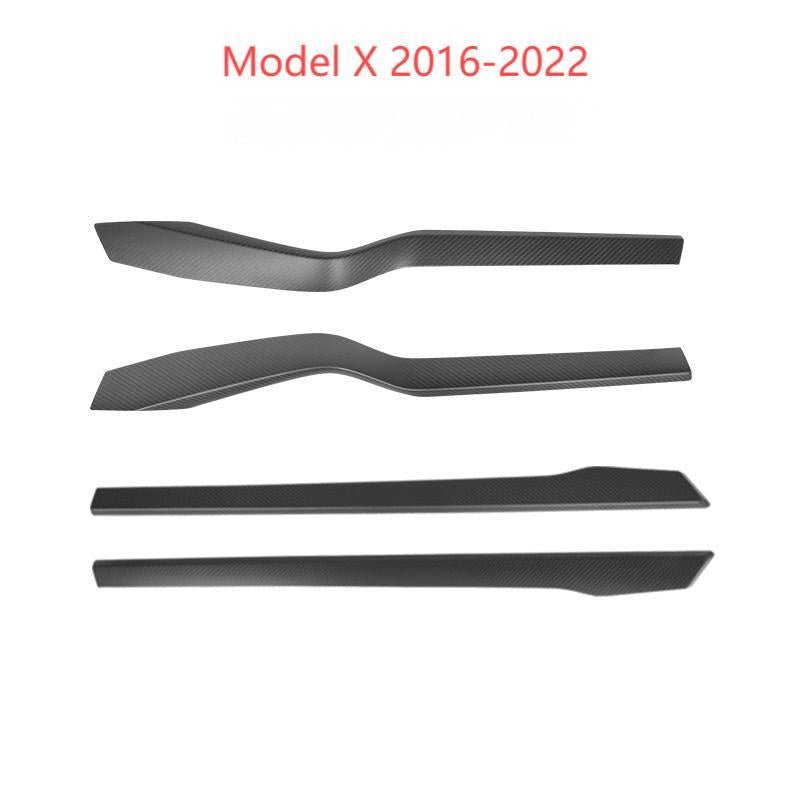 Door Trim Dry Carbon Fiber Overlay for Tesla Model S/X Model X 2016-2022 Matte