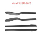Door Trim Dry Carbon Fiber Overlay for Tesla Model S/X Model X 2016-2022 Matte
