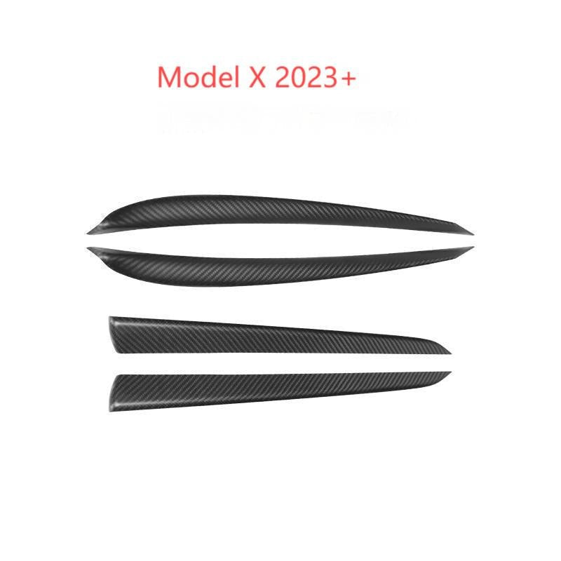 Door Trim Dry Carbon Fiber Overlay for Tesla Model S/X Model X 2023 - Present Matte