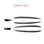 Door Trim Dry Carbon Fiber Overlay for Tesla Model S/X Model S 2023 - Present Matte