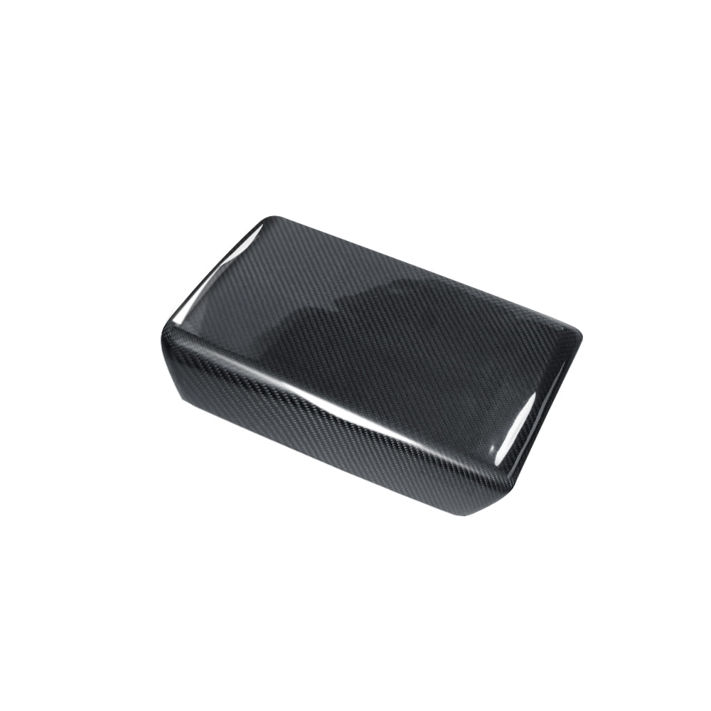 Dry Carbon Fiber Armrest Box Trim Cover for Tesla Cybertrunk Glossy Carbon Fiber