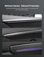 Dry Carbon Fiber Door Trim Cover for Tesla Model Y Juniper
