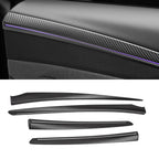 Dry Carbon Fiber Door Trim Cover for Tesla Model Y Juniper Model Y Juniper 2025-Present Matte Carbon Fiber
