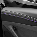 Dry Carbon Fiber Door Trim Cover for Tesla Model Y Juniper