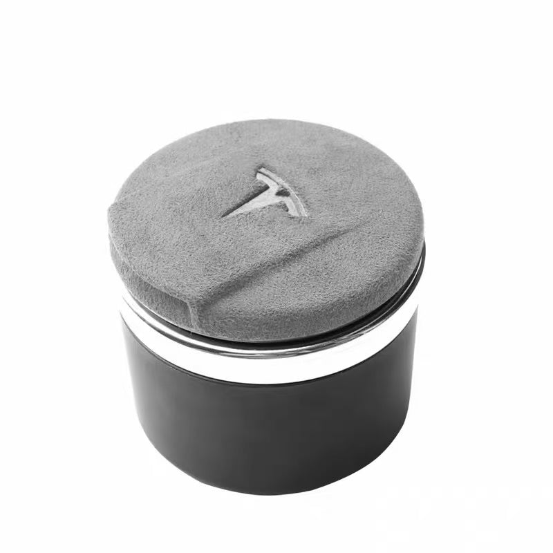 Cup Holder Suede Ashtray for All Tesla