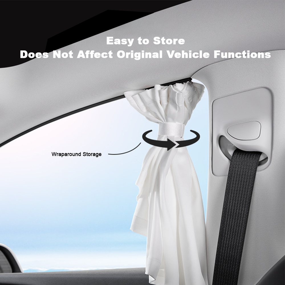 Retractable Ice Silk Side Window Sunshade Curtains for Tesla Model 3 & Y