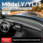 Suede Dashboard Anti-Glare Mat for Tesla Model 3 & Y