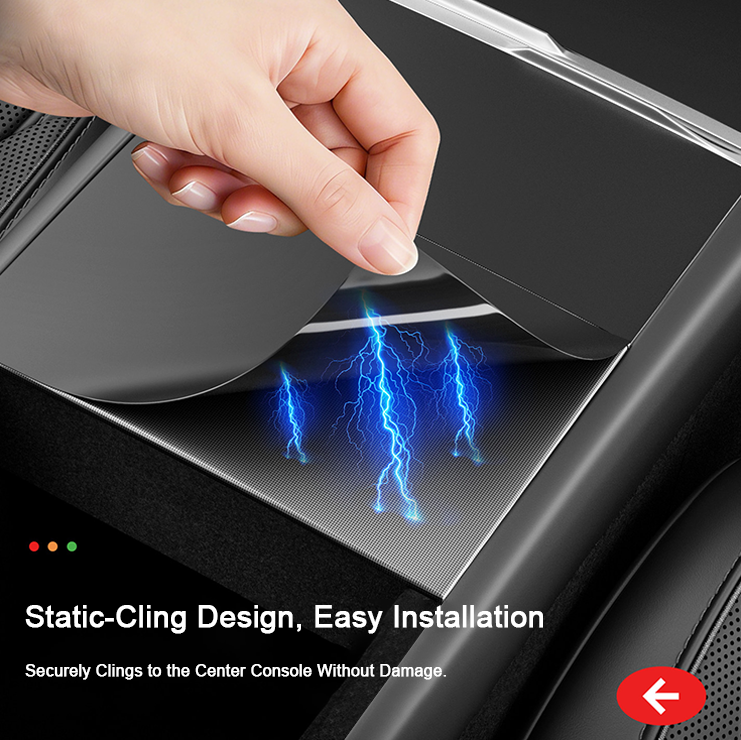 Static-Cling Console Mat for Model 3 / Y（2021+）