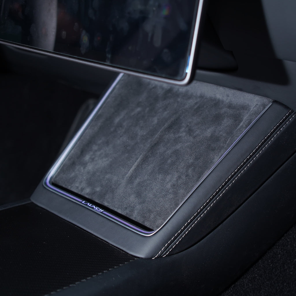 Laser-Carved Ambient Light for Model Y Juniper Wireless Charging Port