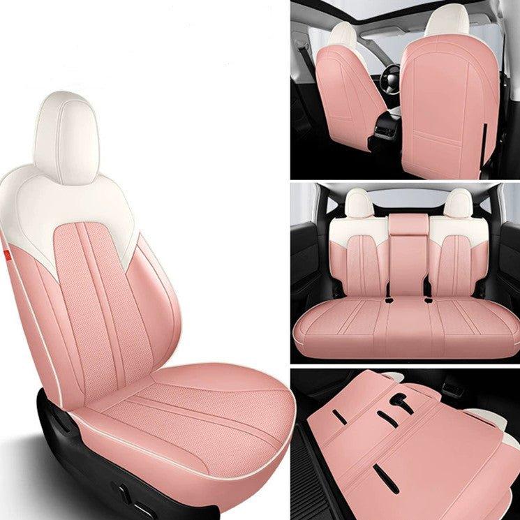 Leather Seat Covers for Tesla Model Y Model Y (2020-2024) Starry Pink
