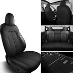 Leather Seat Covers for Tesla Model Y Model Y (2020-2024) Mysterious Black