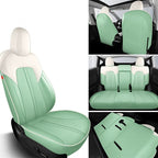 Leather Seat Covers for Tesla Model Y Model Y (2020-2024) Candy Green