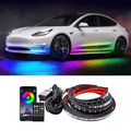 LED Chassis Ambient Lights for Tesla Model 3/Y (4PCS) For Model 3 (2017-Present) & Model Y (2020-Present) 35.4-inch Light Strip *2 + 47.24-inch Light Strip *2